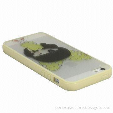 Silicone case for iPhone 5, low MOQ of 200pcs, each piece with different pattern available